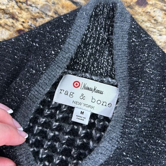 Rag & Bone Neiman Marcus Target Sweater Cardigan Wool Blend Shawl Collar S/M - Picture 4 of 9
